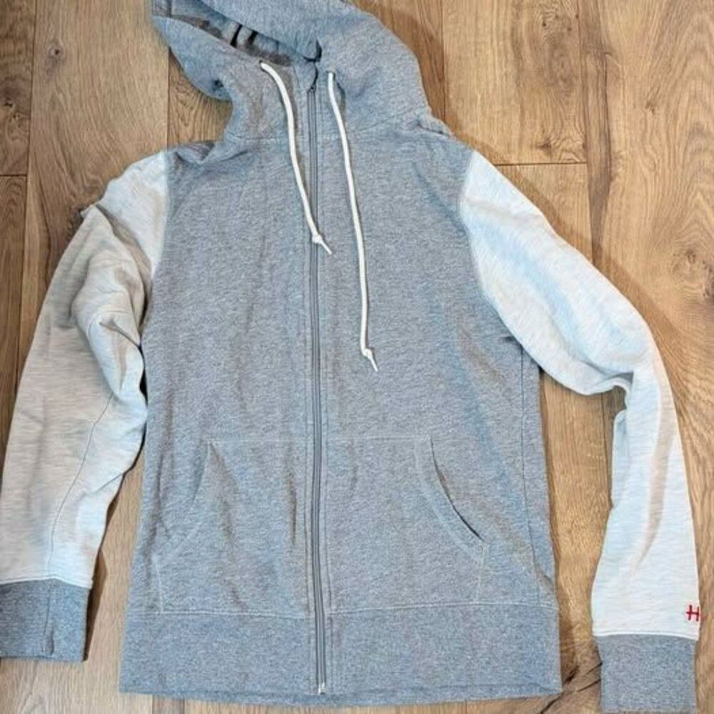 Homage Two-Tone Grey Full Zip Hoodie Size S